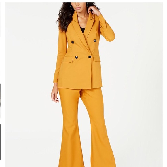 I.N.C. Double-Breasted Blazer Sunshine Rusted Med - Picture 2 of 8